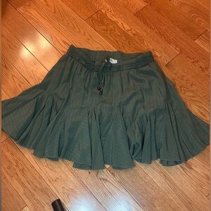 entro Olive Green Circle Skirt with Drawstring Waist